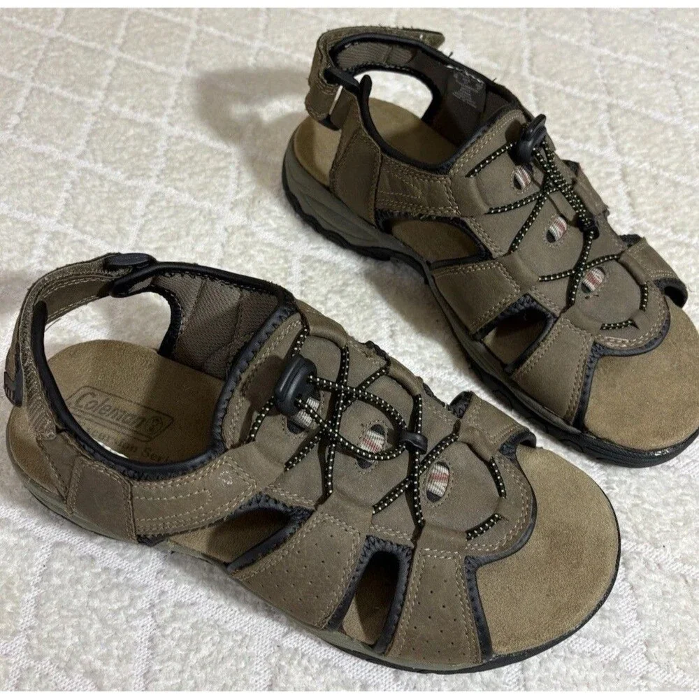 Coleman Excursion Series Kyran Brown Sandals Adjustable Heel Comfort Mens Size 8